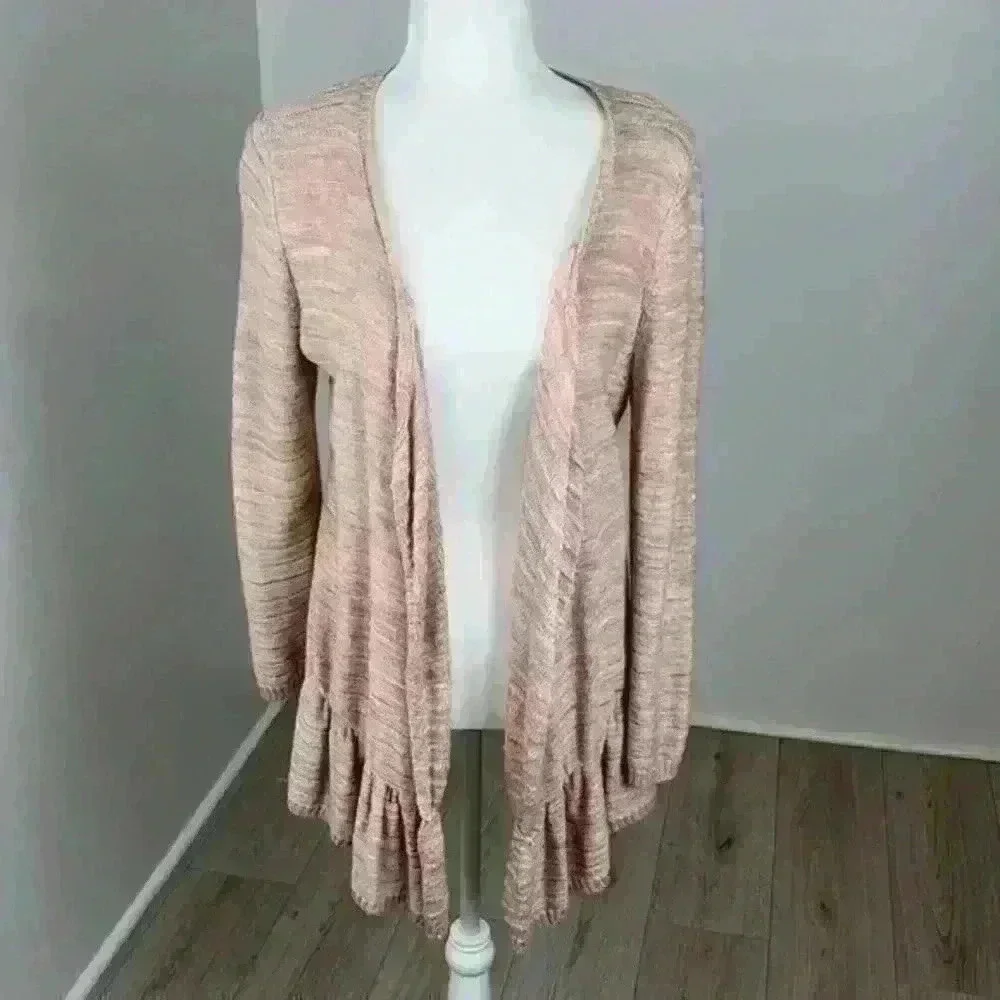 Hannah Light Pink Knit Cardigan Size Large